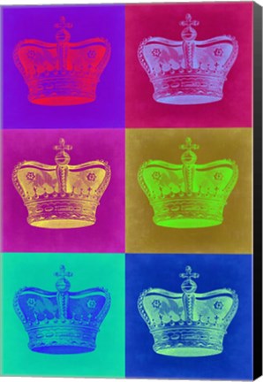 Framed Crown Pop Art 2 Print