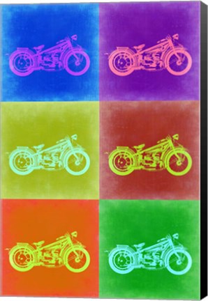 Framed Vintage Bike Pop Art 2 Print