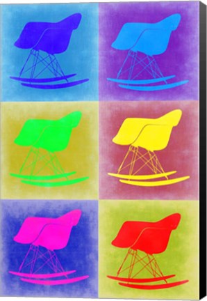 Framed Eames Rocking Chair Pop Art 2 Print