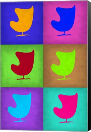 Framed Egg Chair Pop Art  2 Print