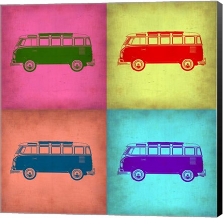 Framed VW Bus Pop Art 1 Print