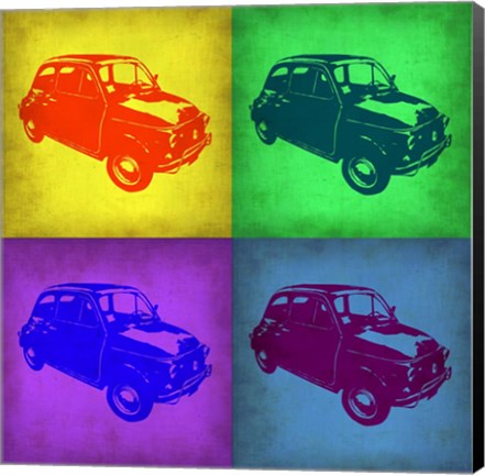 Framed Fiat 500 Pop Art 1 Print