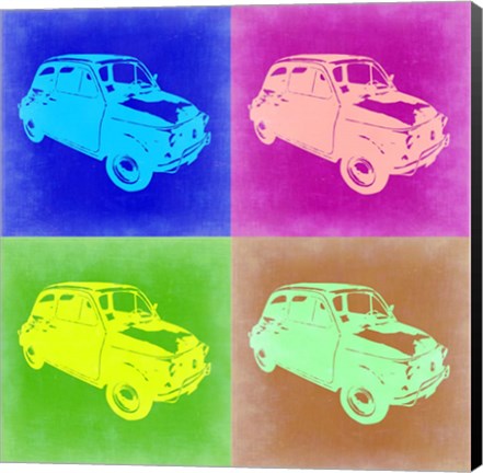 Framed Fiat 500 Pop Art 2 Print