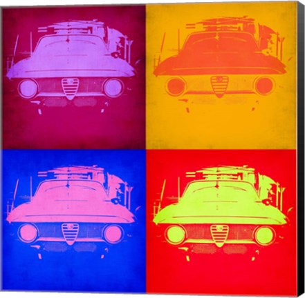 Framed Alfa Romeo Pop Art 2 Print