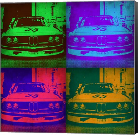 Framed BMW Front Pop Art 2 Print