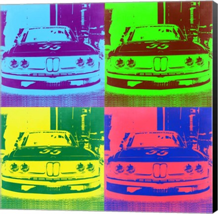 Framed BMW Front Pop Art 3 Print