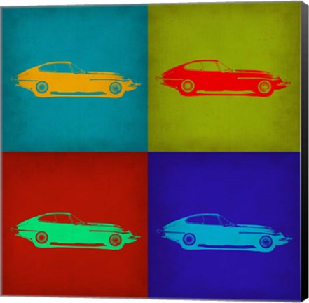 Framed Jaguar E Type Pop Art 1 Print