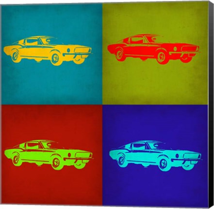 Framed Ford Mustang Pop Art 1 Print