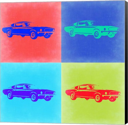 Framed Ford Mustang Pop Art 2 Print