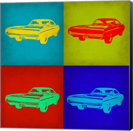 Framed Dodge Charger Pop Art 1 Print