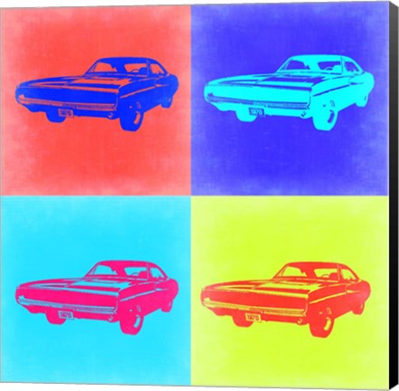 Framed Dodge Charger Pop Art 2 Print