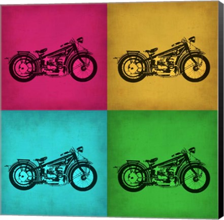 Framed Vintage Bike Pop Art 1 Print