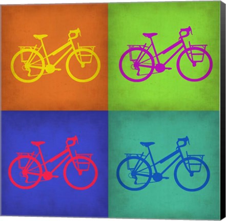 Framed Vintage Bicycle Pop Art 1 Print