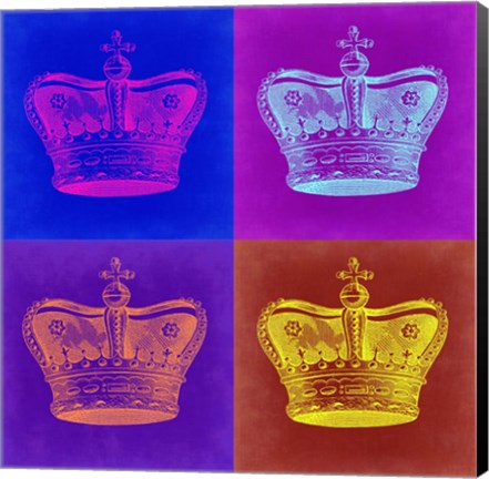 Framed Crown Pop Art 1 Print