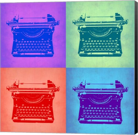 Framed Vintage Typewriter Pop Art 2 Print