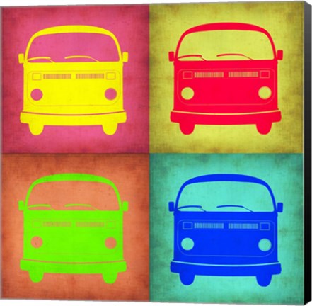 Framed Vintage Bus Pop Art 1 Print