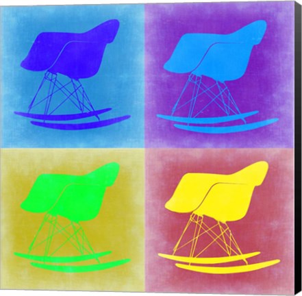 Framed Eames Rocking Chair Pop Art 1 Print