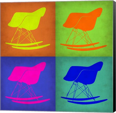 Framed Eames Rocking Chair Pop Art 3 Print