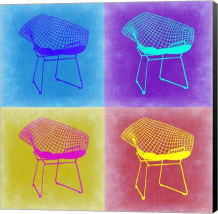 Framed Brickel Chair Pop Art 2 Print