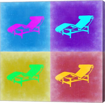 Framed Lounge Chair Pop Art 2 Print