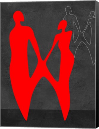 Framed Red Couple 2 Print