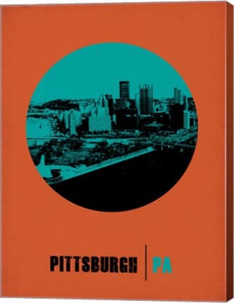 Framed Pittsburgh Circle 1 Print