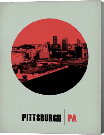 Framed Pittsburgh Circle 2 Print