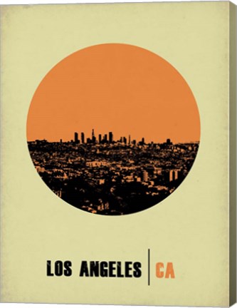 Framed Los Angeles Circle 2 Print