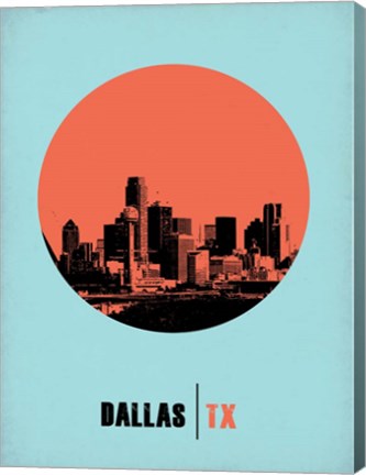 Framed Dallas Circle 1 Print