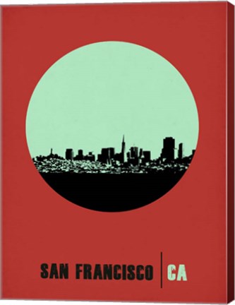 Framed San Francisco Circle 1 Print