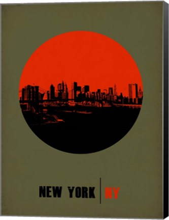 Framed New York Circle 3 Print