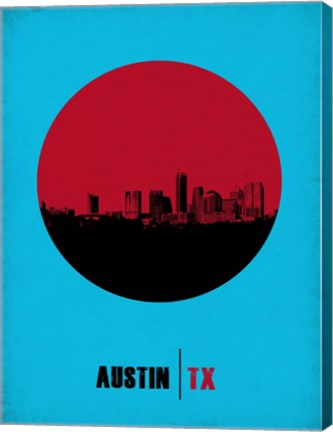 Framed Austin Circle 1 Print