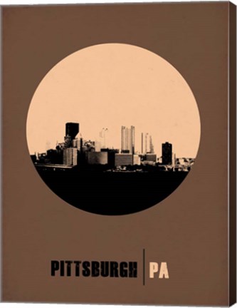 Framed Pittsburgh Circle 2 Print