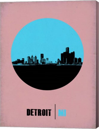 Framed Detroit Circle 1 Print