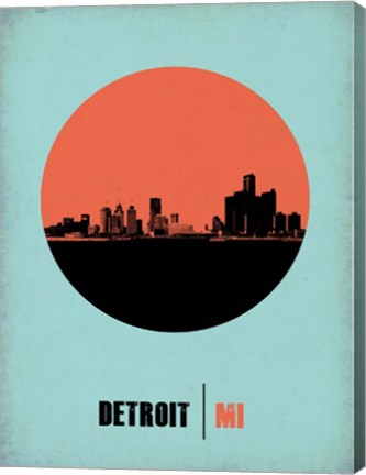 Framed Detroit Circle 2 Print