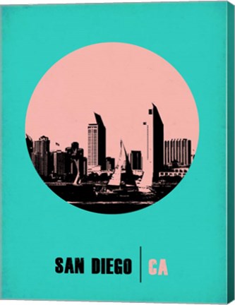 Framed San Diego Circle 1 Print