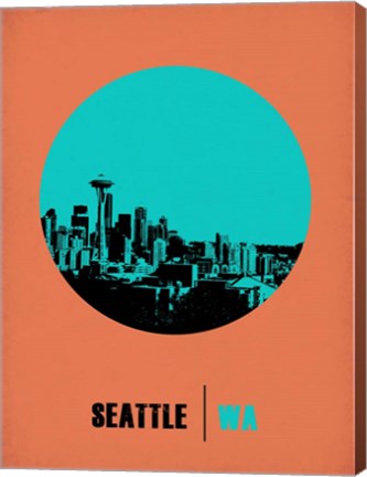 Framed Seattle Circle 1 Print