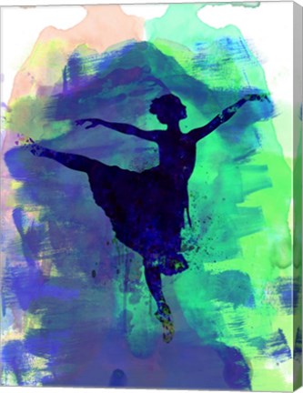 Framed Ballerina&#39;s Dance Watercolor 2 Print