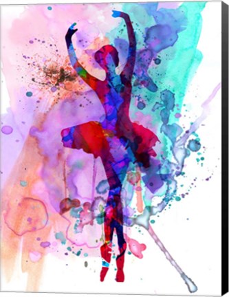 Framed Ballerina&#39;s Dance Watercolor 3 Print