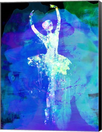 Framed Ballerina&#39;s Dance Watercolor 4 Print