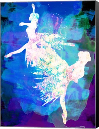 Framed Ballet Watercolor 2B Print