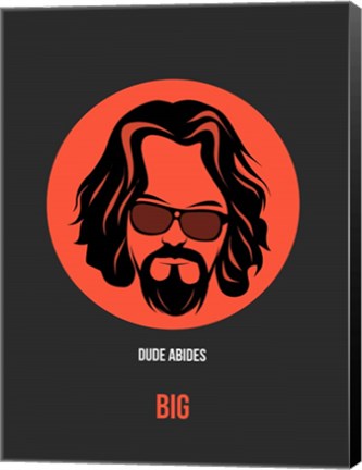 Framed Dude Abides 1 Print