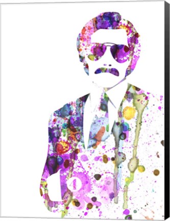 Framed Anchorman Watercolor 1 Print