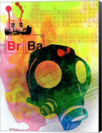 Framed Br Ba Watercolor 3 Print