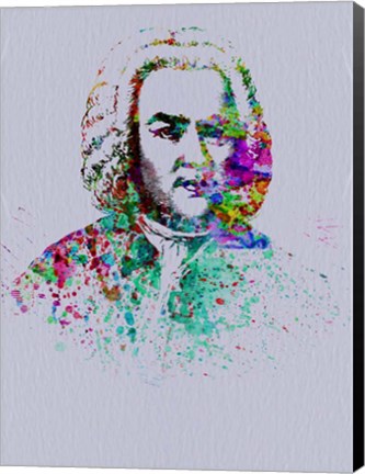 Framed Bach Watercolor Print