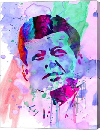 Framed Kennedy Watercolor 2 Print