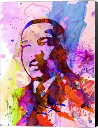 Framed Martin Luther King Watercolor Print