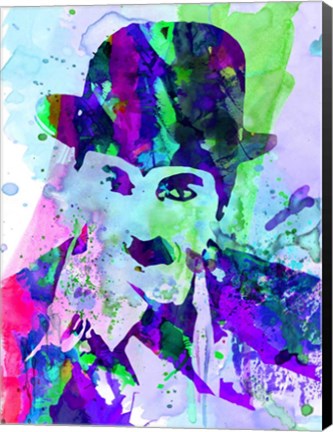 Framed Chaplin Watercolor Print