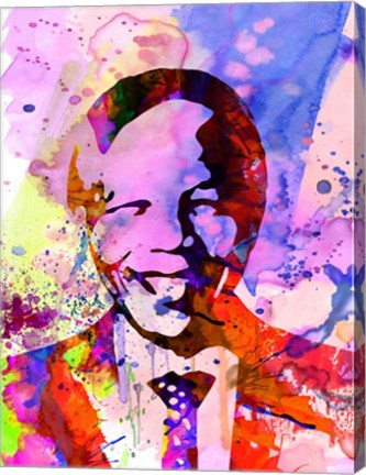 Framed Nelson Mandela Watercolor Print