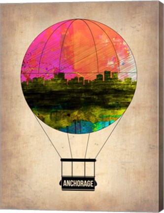 Framed Anchorage Air Balloon Print